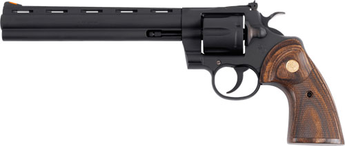 COLT PYTHON 357MAG 8" 6RD - MATTE BLUED WOOD GRIPS — view 1