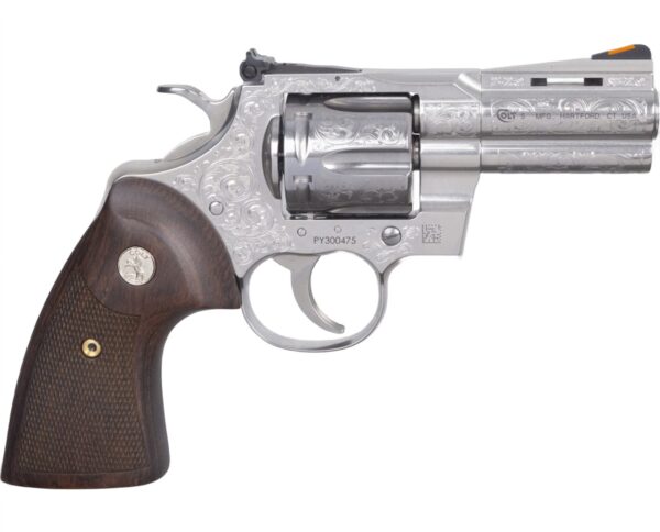 Colt Mfg PYTHONSP3WSSE Python  357 Mag 6rd Shot 3" Stainless Steel Barrel, Cylinder& Frame, Walnut Grip w/Medallion — view 1