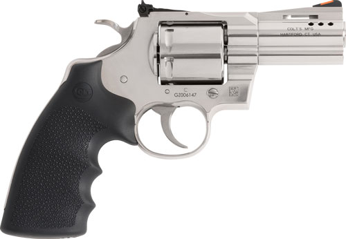 COLT GRIZZLY 357MAG 3" 6RD - POLISHED STAINLESS HOGUE GRIPS — view 1