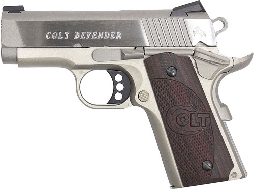 COLT DEFENDER 45ACP 3" 7RD - MATTE STAINLESS G10 GRIPS — view 1