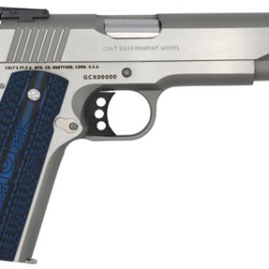 COLT GOLD CUP LITE 45ACP 5" - 8RD STAINLESS BLUE G10 GRIPS — view 2