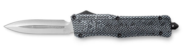 CobraTec Knives LCFCTK1LDNS CTK-1  Large 3.75" OTF Drop Plain D2 Steel Blade/Carbon Fiber Aluminum Handle Features Glass Breaker Includes Pocket Clip — view 1