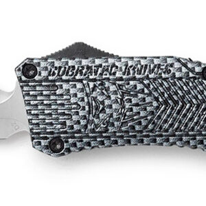 CobraTec Knives LCFCTK1LDAGNS CTK-1  Large 3.75" OTF Dagger Plain D2 Steel Blade/Carbon Fiber Aluminum Handle Features Glass Breaker Includes Pocket Clip