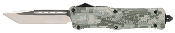 CobraTec Knives LADCCTK1LTNS CTK-1  Large 3.75" OTF Tanto Plain D2 Steel Blade/Army DigiCamo Aluminum Handle Features Glass Breaker Includes Pocket Clip — view 1