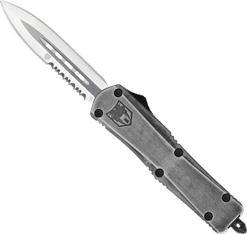 COBRATEC MEDIUM FS3 OTF  STONE - WASH 3" D2 DAGGER 1 SIDE SRRTD — view 1