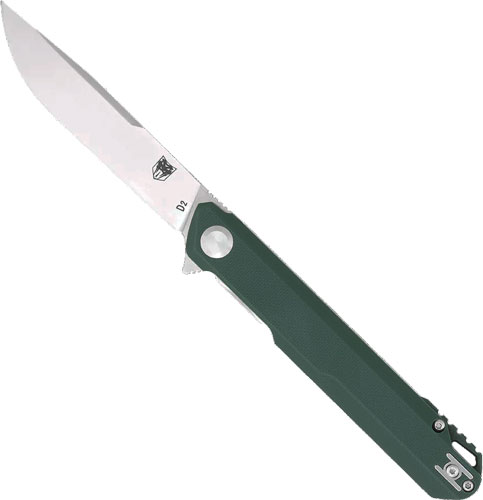 COBRATEC MONARCH 3.5" FOLDER - GREEN D2 STEEL W/CLIP — view 1