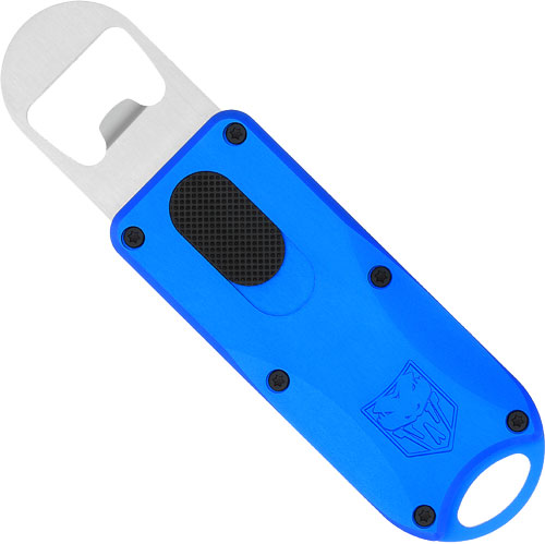 COBRATEC OTF BOTTLE OPENER - BLUE 4.62" OAL W/LANYARD LOOP — view 1
