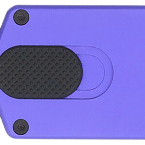 CobraTec Knives CTASPPUR ASP  1.94" OTF Dagger Plain D2 Steel Blade, 3.31" Purple Aluminum Handle