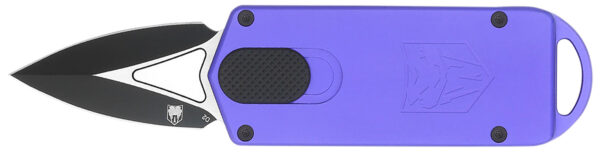 CobraTec Knives CTASPPUR ASP  1.94" OTF Dagger Plain D2 Steel Blade, 3.31" Purple Aluminum Handle — view 1