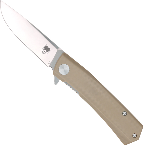 COBRATEC SERPENT FOLDER 3" - SS/TAN D2 BLADE G-10 SCALES — view 1