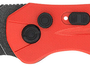 CobraTec Knives REDDIABLOAUTO Diablo  3.50" Folding Black Stonewashed D2 Steel Blade, 4.75" Red Textured G10 Scales Handle