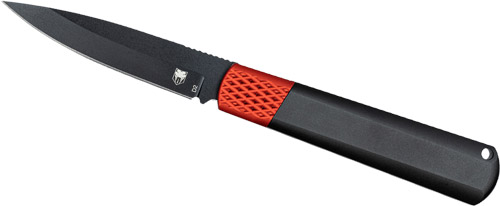 COBRATEC GIDEON HIDDEN RELEASE - 3" BLACK/RED ALUMINUM D2 BLADE — view 1