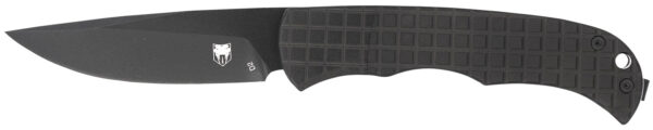 CobraTec Knives CTCLNHRBLK Cyclone Hidden Release 3" Flip Open Plain Black TiCN D2 Steel Blade, 4" Black Aluminum Handle — view 1