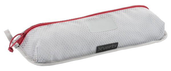 Vertx VTX5205AGYNA Overflow Pouch 2 pk, Large Size made of White Nylon with Mesh & Red Accents, YKK Zipper & Durable Hook Back Panel 15.50" W x 5.20" H Dimensions — view 1