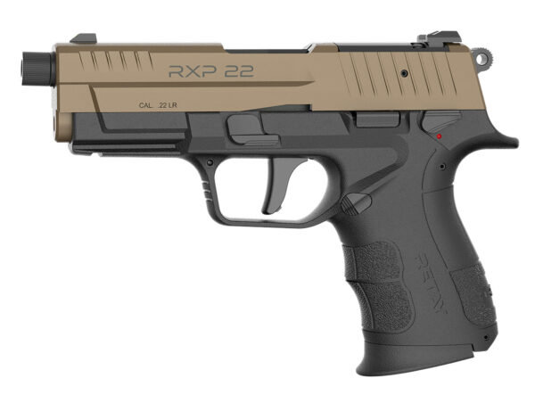 Retay USA RXP22BLKFDES10TH RXP 22 LR 10+1 4" Threaded Barrel, Flat Dark Earth Cerakote Optic Ready/Serrated Slide, Black Cerakote Polymer Frame w/Accessory Rail, RMR/RMSc Footprint — view 1