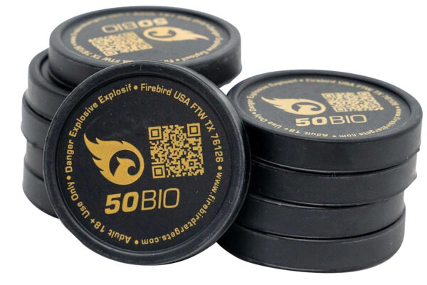 Firebird USA 50BIO 50BIO  Moving Trajectory/Static White Smoke Universal Firearm 50mm 10 Pk. — view 1