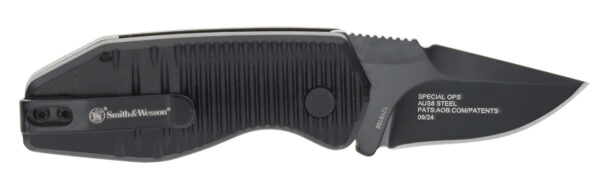 Smith & Wesson Knives 1219165 Special Ops  Mini 1.90" Folding Drop Point Plain AUS-8A SS Blade Aluminum Handle — view 1