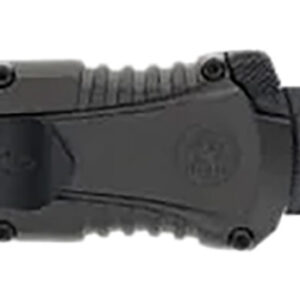 M&P Accessories 1219171 M&P  Compact 1.90" OTF Plain Black Oxide Stainless Steel Blade, Gray/Black Aluminum Handle