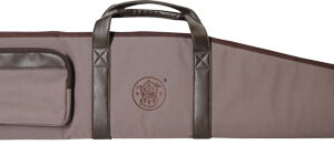 S&W GUN CASE 44" 600D W/ZIPPER - SIDE POUCH BROWN