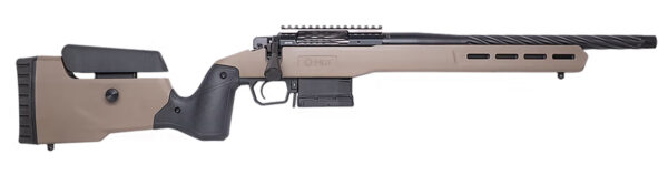Cnc Firearms CNCFX722CM Faxon FX7 22 Creedmoor 5+1 16" Black Spiral Fluted Threaded Barrel, Black Receiver w/Picatinny Rail, MDT Flat Dark Earth Polymer Stock — view 1