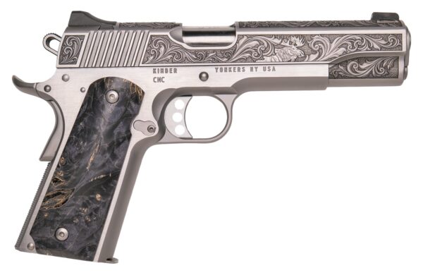 Cnc Firearms CNCWILDLIFE45 Kimber 1911 Wildlife Sports South Exclusive 45 ACP 7+1 5" Burled Maple Wood Grip — view 1