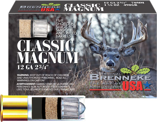 BRENNEKE USA CLASSIC MAG 12GA - 2.75" 1-1/8OZ SLUG 5RD 50BX/CS — view 1