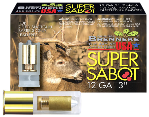 Brenneke SL123SUS SuperSabot  12Gauge 3" 1 1/8oz Sabot Slug Shot 5 Per Box/50 Case — view 1