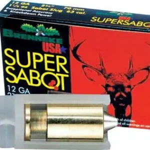 BRENNEKE SUPER SABOT LEAD FREE AMO ( RIFLE BBLS ONLY ) 12GA 2.75 IN 1 1/8OZ 5-RD