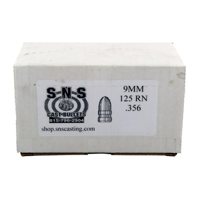 9MM (.356'') 125GR RN LEAD BULLETS 500/BOX — view 1