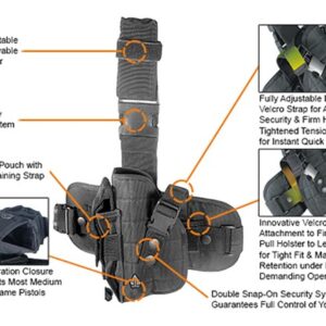 UTG HOLSTER SPECIAL OPS LEFT - HAND TACTICAL LEG HOLSTER BLK — view 2