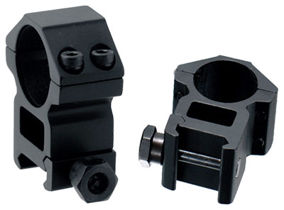 UTG RINGS 1" HIGH PROFILE - MATTE BLACK PICATINNY/WEAVER — view 1
