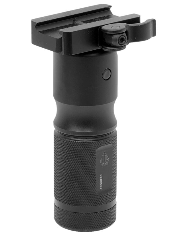 Leapers MNTGRP002SQ QD Foldable Foregrip  Matte Black Aluminum — view 1