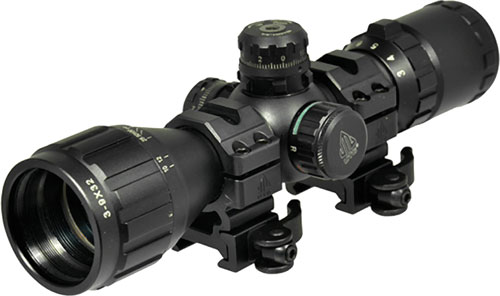 UTG BUGBUSTER 3-9X32 1" RGB - MIL-DOT W/QD RINGS BLACK — view 1