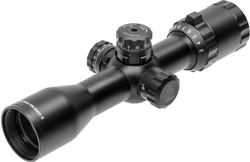 UTG BUGBUSTER 3-12X32 1" MIL- - DOT SIDE AO W/QD RINGS BLACK — view 1