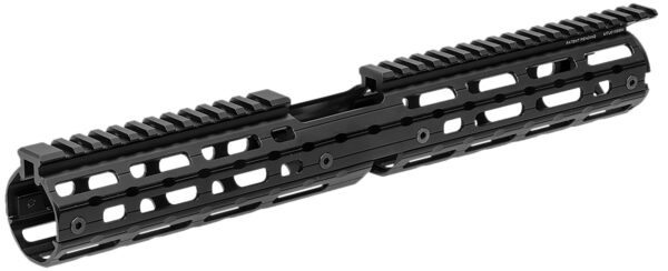 Leapers MTU015SSM Quad Rail Handguard Aluminum Matte Black Receiver — view 1