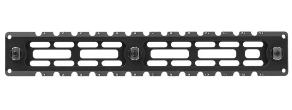 Leapers TLUMA03 ARCA Rail 6 Slot M-LOK  Matte Black Anodized Aluminum 9.40" Long M-LOK Mount — view 1