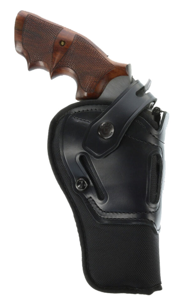 Galco SR43B Switchback  OWB Black Leather Belt Slide Fits Ruger GP100/S&W K Frame/2.50-3" Barrel Ambidextrous — view 1