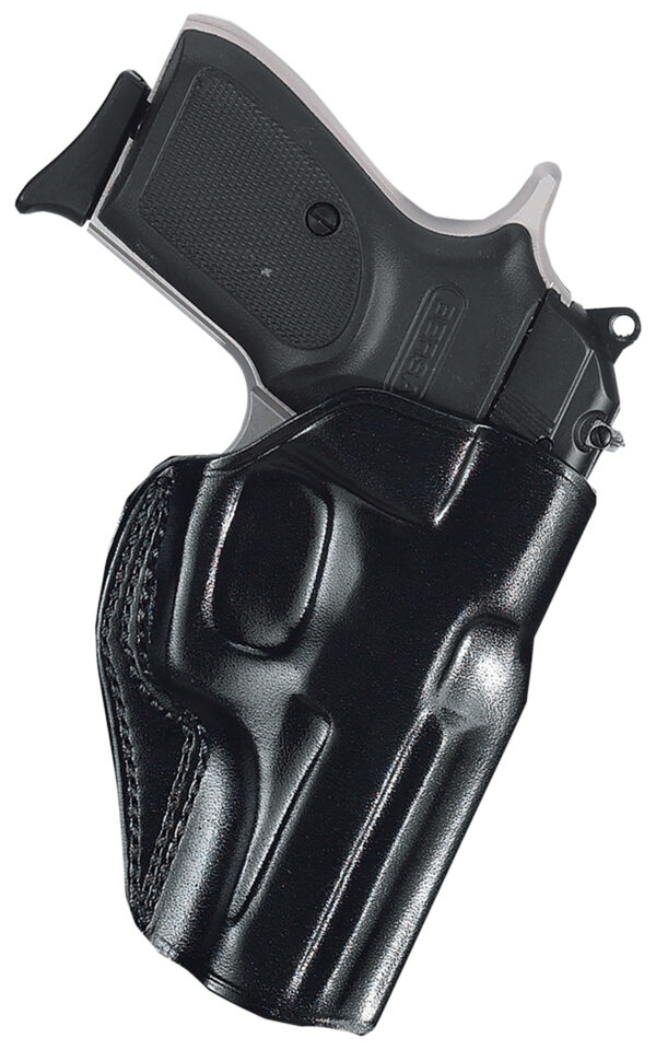 Galco SG858B Stinger  OWB Black Leather Belt Slide Fits S&W M&P .380 Shield EZ Fits 3-3.30" Barrel Right Hand — view 1