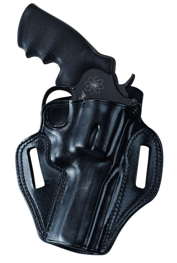 Galco CM114B Combat Master  OWB Black Leather Belt Slide Fits S&W K Frame Fits Ruger Security-Six Right Hand — view 1