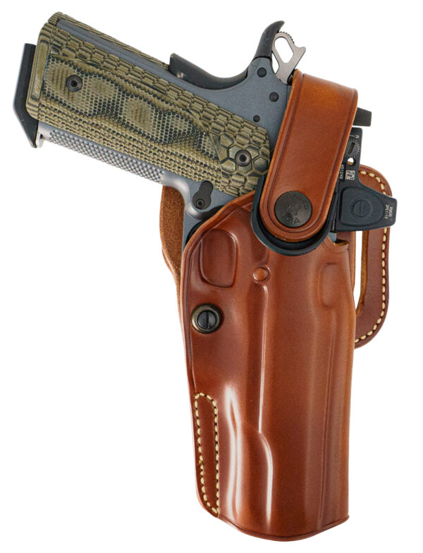 Galco APO224R APO Strongside/Crossdraw OWB Tan Steerhide Fits Glock 17 Gen1-5 Belt Holster Mount Right Hand — view 1