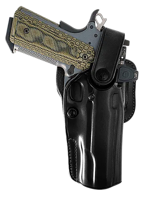 Galco APO226RB APO Strongside/Crossdraw OWB Black Steerhide Fits Glock 19 Gen 1-5 Belt Holster Mount Right Hand — view 1