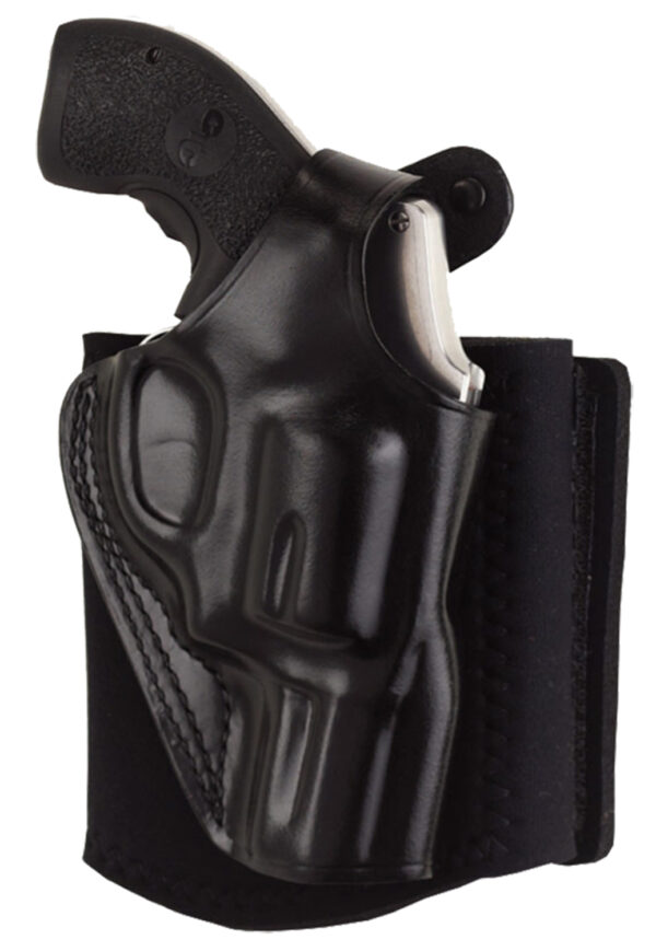Galco AG600RB Ankle Glove  Fits Ankles up to 13" Black Leather Hook & Loop Compatible w/ Sig P365/P365 SAS/Glock 42 Right Hand — view 1