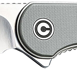 Civivi Knives C907B Elementum  2.96" Folding Tanto Plain Black Stonewashed D2 Steel Blade, 4.03" Gray Textured Micarta Handle