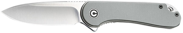 Civivi Knives C907B Elementum  2.96" Folding Tanto Plain Black Stonewashed D2 Steel Blade, 4.03" Gray Textured Micarta Handle — view 1