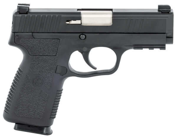Kahr Arms KP90S94N P9-2  9mm Luger 7+1 3.60" Barrel, Black Finish Picatinny Rail Frame, Serrated Matte Black Stainless Steel Slide, Textured Polymer Grip & TruGlo Night Sights — view 1