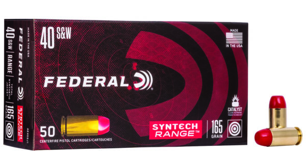 Federal AE40SJ1 American Eagle Syntech Range  40S&W 165gr Total Syntech Jacket Flat Nose 50 Per Box/10 Case — view 1