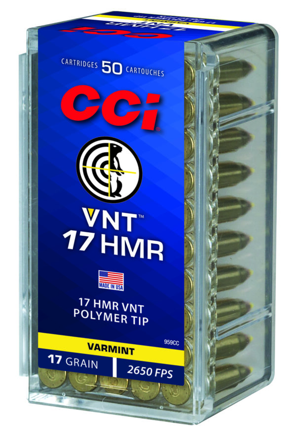 CCI 959CC VNT Rimfire 17HMR 17gr Varmint Tipped 50 Per Box/40 Case — view 1
