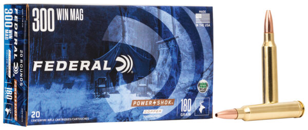 Federal A300W180LFA Power-Shok Copper 300WinMag 180gr Copper Hollow Point 20 Per Box/10 Case — view 1