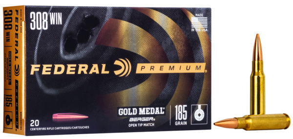 Federal GM308BH185 Premium Gold Medal 308Win 185gr Berger Jugernaught Open Tip Match 20 Per Box/10 Case — view 1