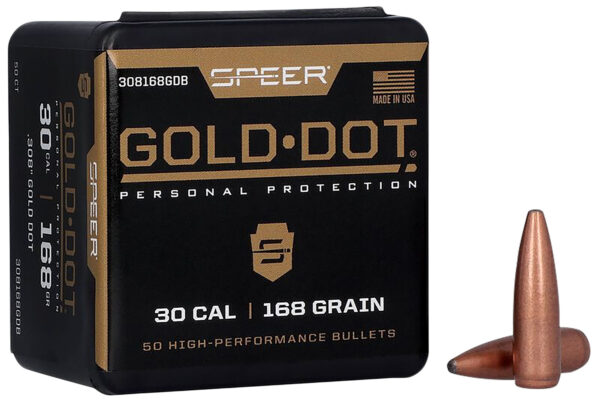 Speer 308168GD Gold Dot  30Cal 168gr Soft Point 50 Per Box/20 Case — view 1